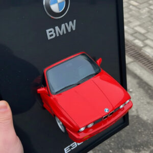 BMW E30 M3 3D Wall Frame with LED Headlights – Classic M Metal Display A4